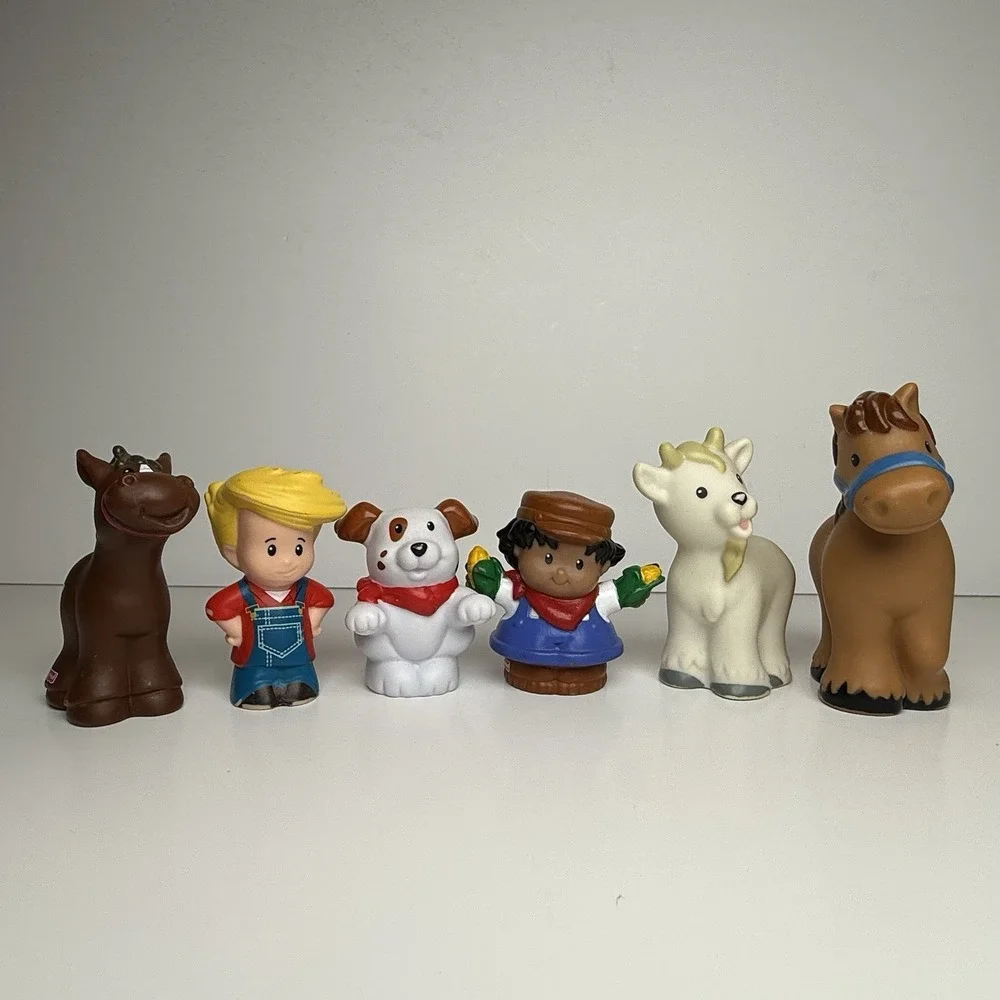 Fisher Price Little People Figure Toy Farmer Boy Dog Horse‎ Goat Corn 6